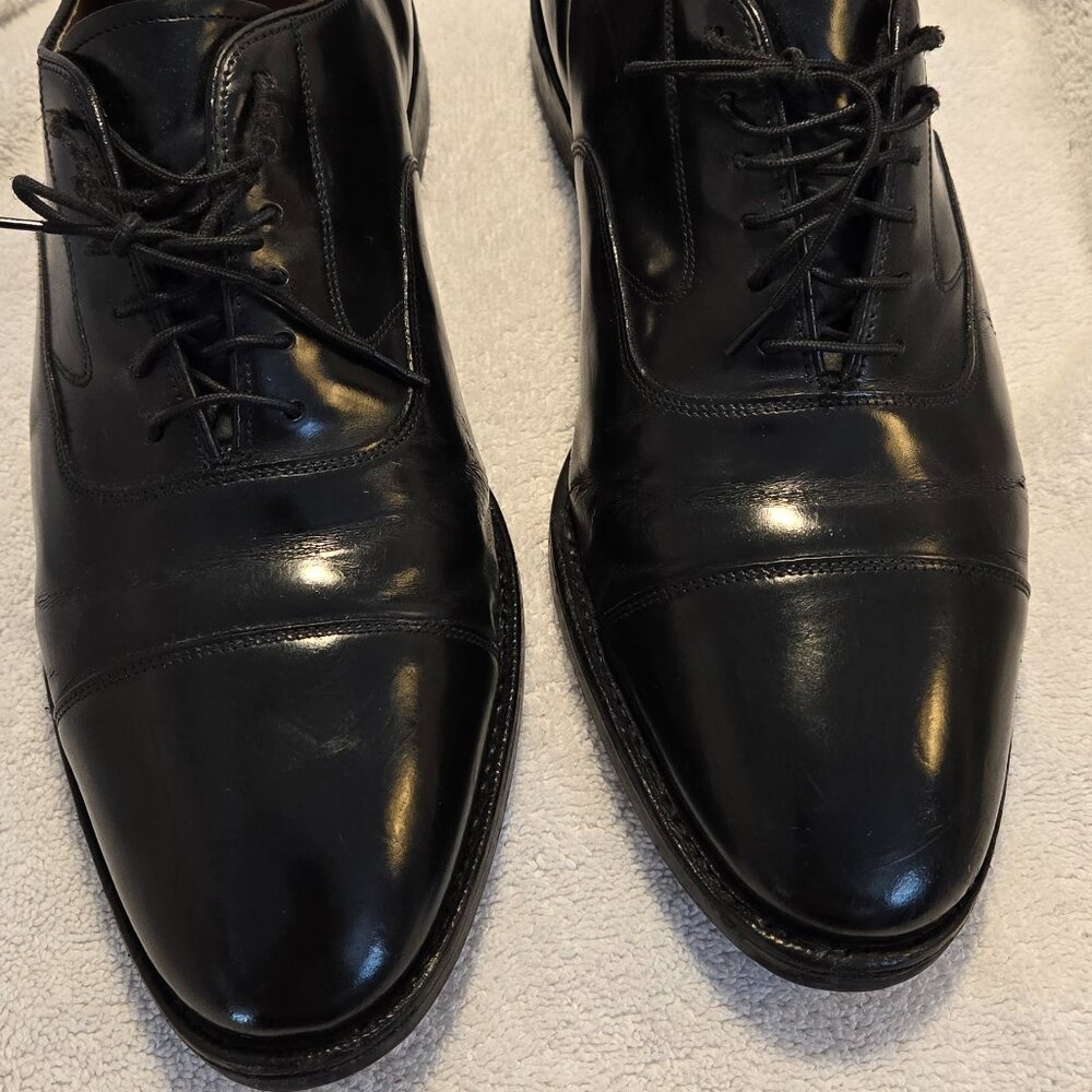 Johnson & Murphy Cap Toe Dress Shoe Extra Wide Black 10.5 3E